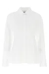 Jacquemus White Blouse With Cut-out Detail And Adjustable Waistband In White