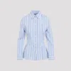 Jacquemus Striped Shirt With Cut-out In Ev Jacquard Business Big Log