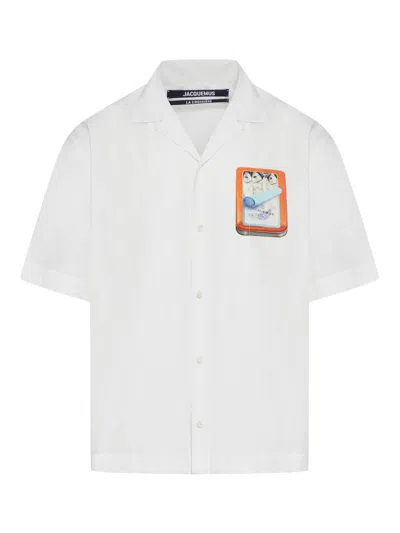 Jacquemus Graphic Print Shirt In White