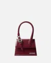 Jacquemus Womens Burgundy Medium Chiquito Buckle Leather Top-handle Bag In Red