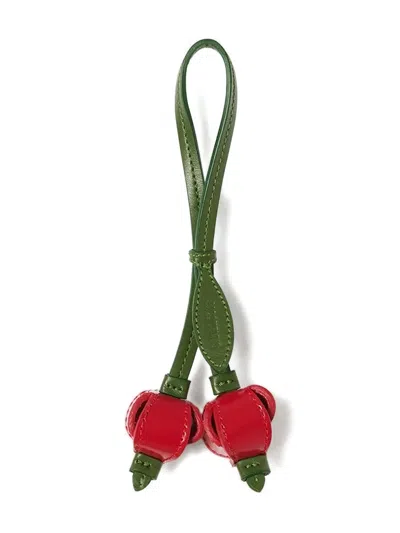 Jacquemus Cherry-shape Charm Chain In Green