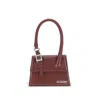 Jacquemus Womens Burgundy Medium Chiquito Buckle Leather Top-handle Bag In Blue