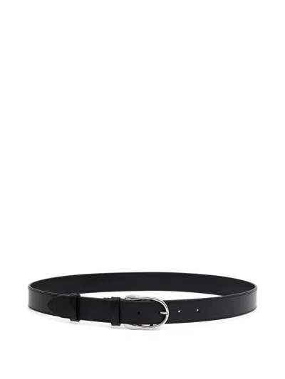 Jacquemus Chiquito Leather Belt In Black