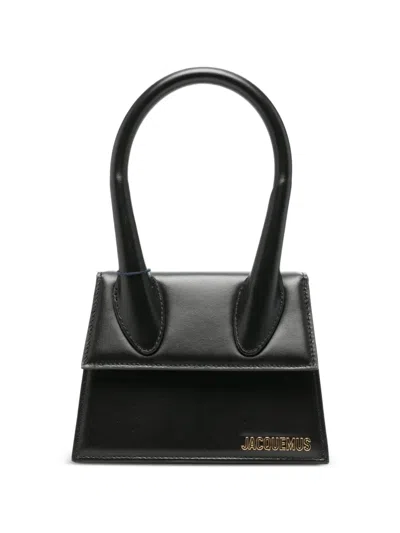 Pre-owned Jacquemus Chiquito Leather Tote Bag In Black