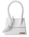 Jacquemus Chiquito Medium Leather Clutch In White