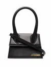 JACQUEMUS CHIQUITO MOYEN BAG WOMAN BLACK IN LEATHER