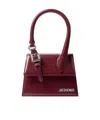 Jacquemus Womens Burgundy Medium Chiquito Buckle Leather Top-handle Bag In Red