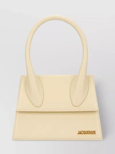 Jacquemus Chiquito Structured Top Handle Shoulder Bag In Neutral