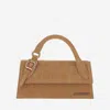 Jacquemus Chiquito Suede Bag In Marrone