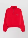 Jacquemus Chunky Ribbed Trucker High Collar In Red