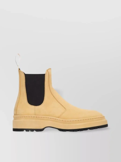 Jacquemus Chunky Sole Elastic Side Boots In Brown