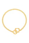 Jacquemus Circle And Square Choker In Golden