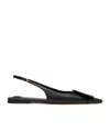 Jacquemus Duelo Slingback Leather Flats In Black