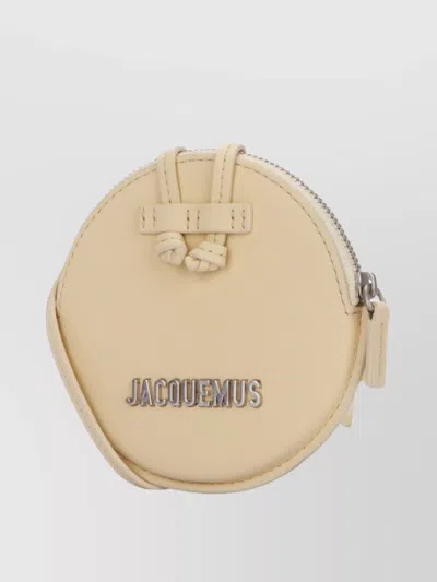 Jacquemus Circular Wallet In Neutral Tones In Yellow