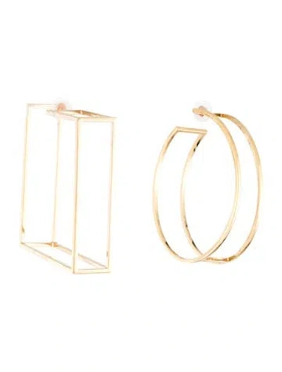 Pre-owned Jacquemus Circular/square Hoop Earrings In Multicolor