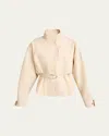 Jacquemus Ciro Belted Wool-blend Jacket In Light Beige