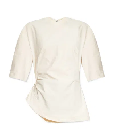 Jacquemus Clasp-fasten Short-sleeve T-shirt In White