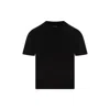 Jacquemus Black Fitted T-shirt With Logo Patch In Stretch Cotton Woman In Black