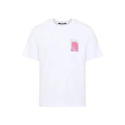 Jacquemus Classic Crew Neck T-shirt With Transparent Chest Pocket In White