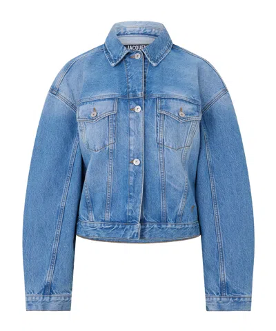 Jacquemus Single-breasted Denim Jacket In Blue