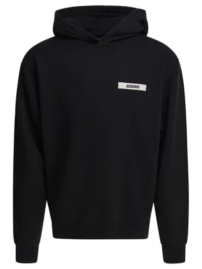 Jacquemus Classic Grit Hoodie In Black