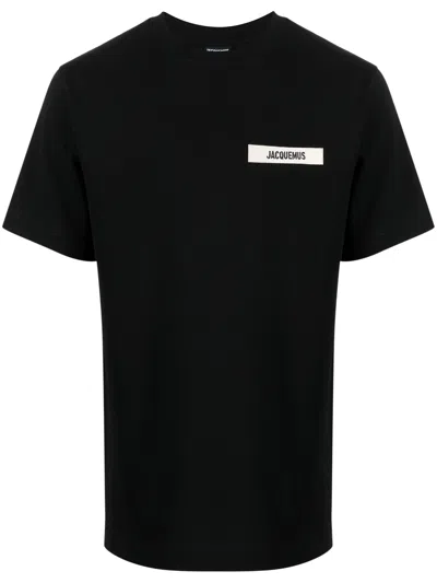 Jacquemus Classic Gros Grain T-shirt For Men In Black