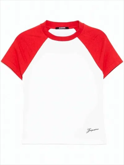 JACQUEMUS CLASSIC RAGLAN SHORT-SLEEVE T-SHIRT WITH CONTRASTING DETAILS