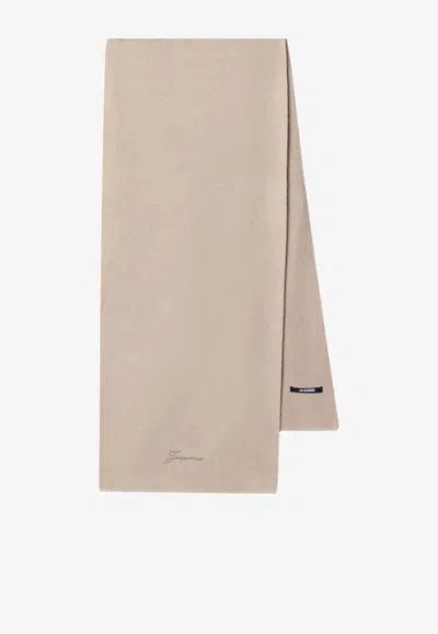 Jacquemus Classic Suit Scarf In Beige