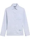 Jacquemus La Chemise De Costume In Light Grey In Blue
