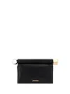 Jacquemus Women La Petite Pochette Rond Leather Clutch In Black