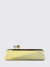Jacquemus Salon Mais Suede And Patent-leather Clutch In Yellow