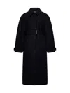 Jacquemus Le Manteau Bari Wool Belt Coat In Black