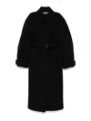 Jacquemus Le Manteau Bari Wool Belt Coat In Black