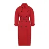 Jacquemus Double Breasted Belted Trench Coat In Red