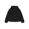 Jacquemus Boxy Black Padded Jacket With High Collar In Black
