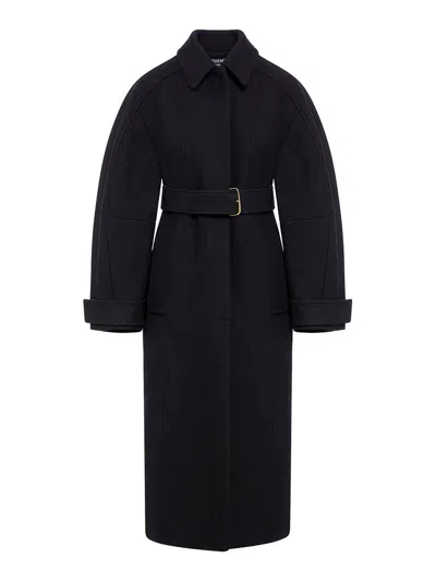 Jacquemus Long-sleeved Coat In Black