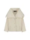 Jacquemus Caruso Coat With Adjustable Belt And Slit In White