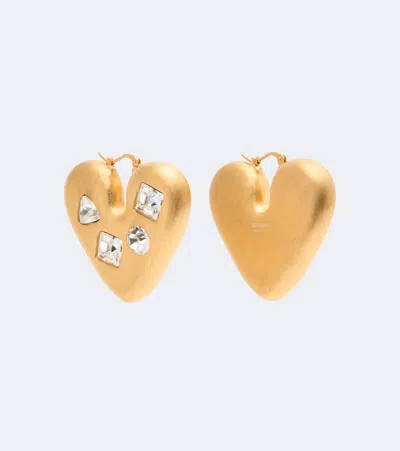 Jacquemus Coeur Embellished Earrings In Gold