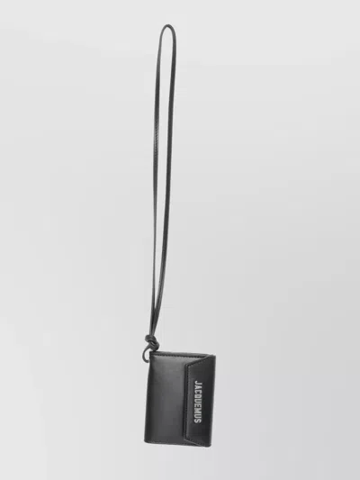 Jacquemus Coin Holder The Shoulder Strap In Grey