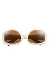 Jacquemus Colapso 50mm Rectangular Sunglasses In Neutral