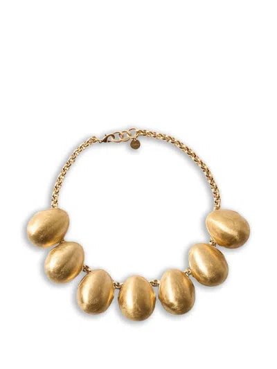 Jacquemus Egg-shaped Pendant Necklace In Gold