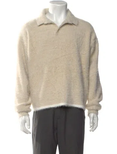 Pre-owned Jacquemus Collar Long Sleeve Polo Shirt In Neutrals