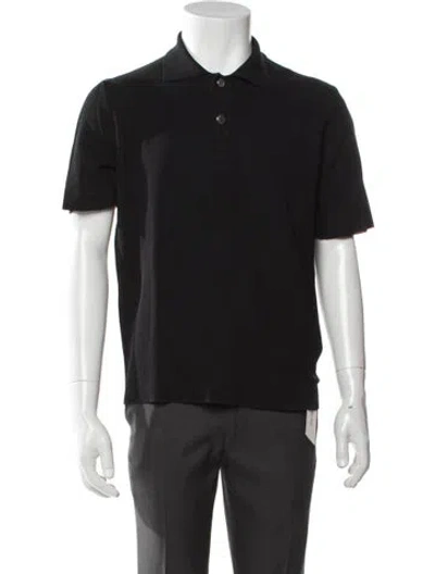 Pre-owned Jacquemus Collar Short Sleeve Polo Shirt In Black