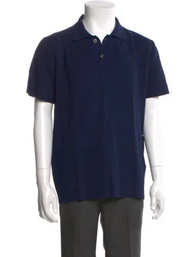 Pre-owned Jacquemus Collar Short Sleeve Polo Shirt In Blue