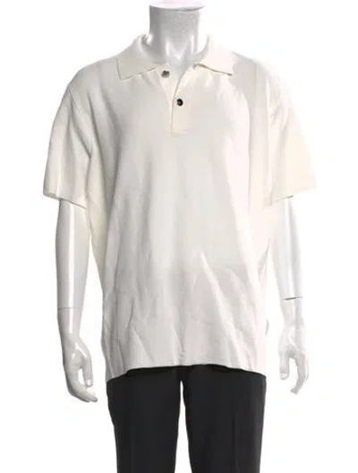 Pre-owned Jacquemus Collar Short Sleeve Polo Shirt In White