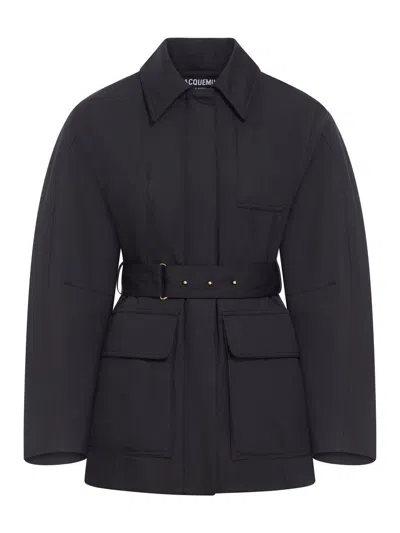 Jacquemus Le Blouson Bari In Black
