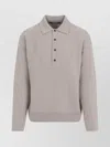 Jacquemus Collared Knitwear With Ribbed Cuffs And Hem In Gray