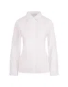 Jacquemus White Blouse With Cut-out Detail And Adjustable Waistband In White