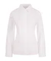 Jacquemus White Blouse With Cut-out Detail And Adjustable Waistband In White