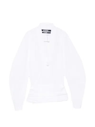 Jacquemus Colombe V-neck Blouse In White